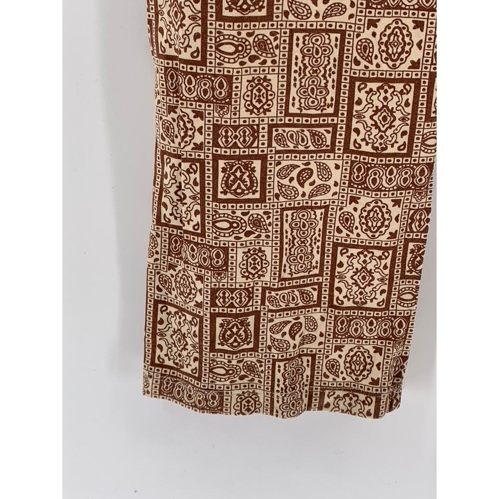 PALOMA WOOL Women's Brown Paisley Printed Straight Leg Pull-On Pant SZ S - Picture 6 of 10